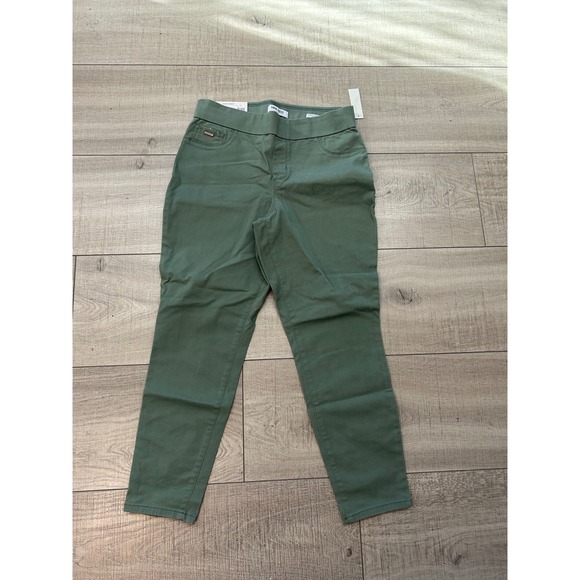 Nine West Pants - Nine West Heidi Pull On Crop Pants Agave Green Stretch High Rise Size 8